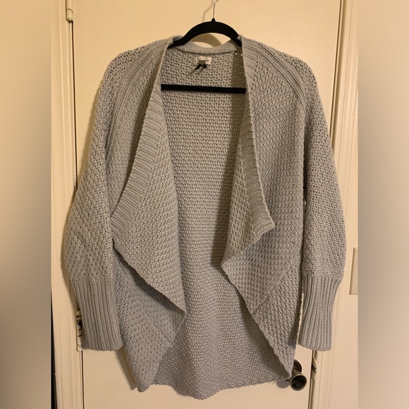 Women's Gray Open Front Sweater - Picture 1 of 2